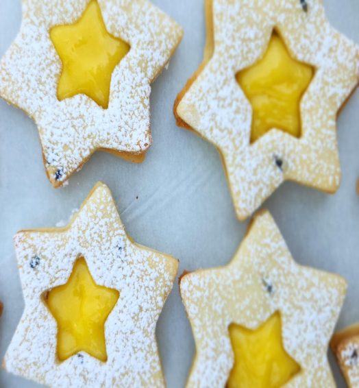 Lemon curd and Lavender Shortbread -nuts free- (per dozen)